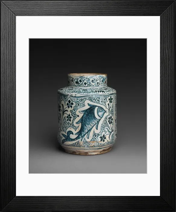 Framed Print : Pharmacy Jar, Italian, 1400s. Creator: Unknown Framed Print : Pharmacy Jar, Italian, 1400s. Creator: Unknown