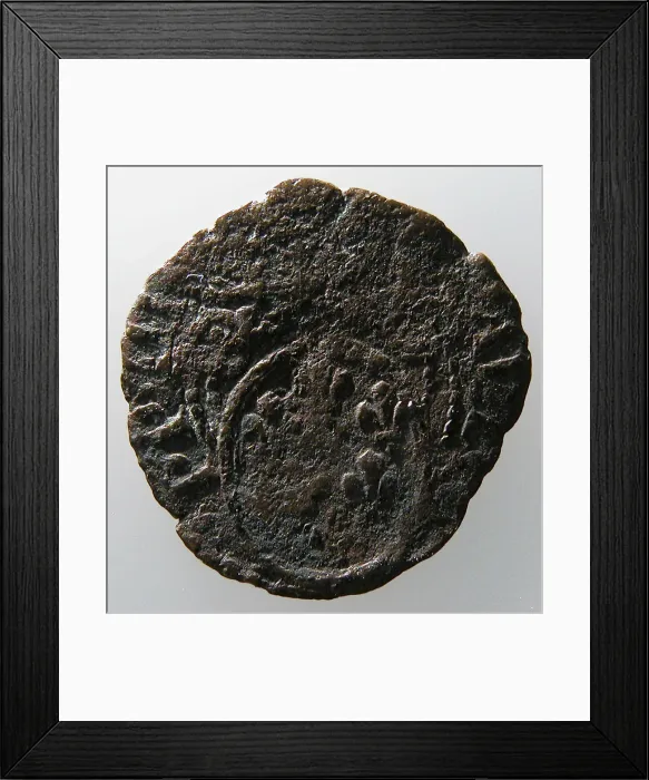 Framed Print : Billon Quattrino of Paul III (?), Italian, 1534-49. Creator: Unknown Framed Print : Billon Quattrino of Paul III (?), Italian, 1534-49. Creator: Unknown