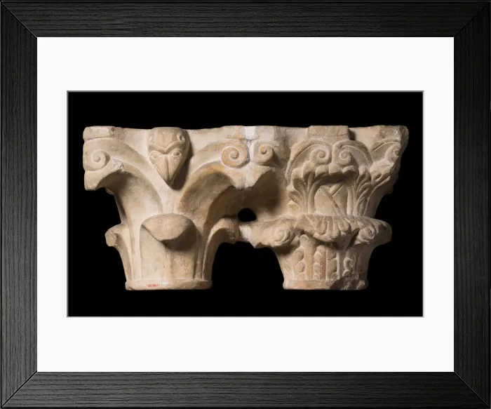 Framed Print : Double Capital, Italian or French, 11th-13th century. Creator: Unknown Framed Print : Double Capital, Italian or French, 11th-13th century. Creator: Unknown