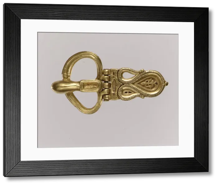Framed Print : Gold Buckle, Langobardic or Byzantine, 6th-7th century. Creator: Unknown Framed Print : Gold Buckle, Langobardic or Byzantine, 6th-7th century. Creator: Unknown