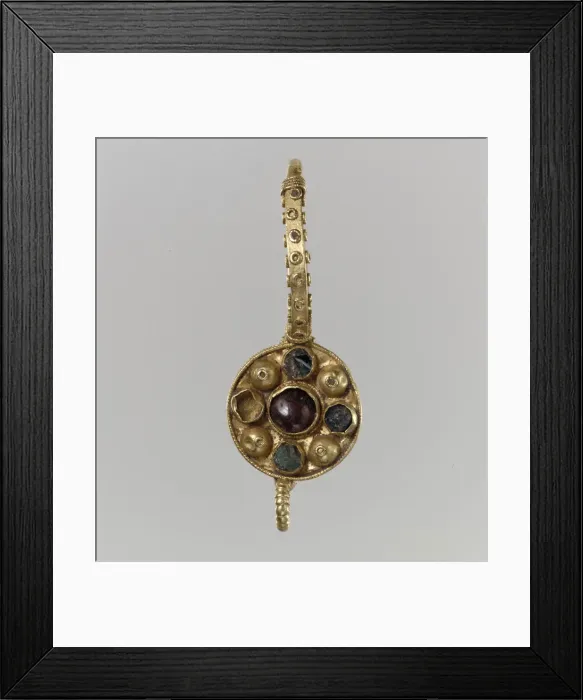 Framed Print : Earring, Langobardic or Byzantine (?), 6th-7th century. Creator: Unknown Framed Print : Earring, Langobardic or Byzantine (?), 6th-7th century. Creator: Unknown