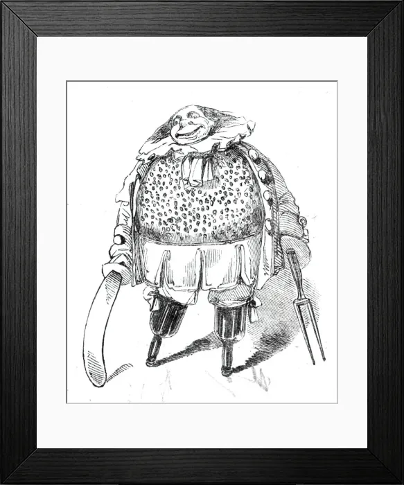 Framed Print : Twelfth Night characters - Honest Plum Pudding, 1844. Creator: Unknown Framed Print : Twelfth Night characters - Honest Plum Pudding, 1844. Creator: Unknown