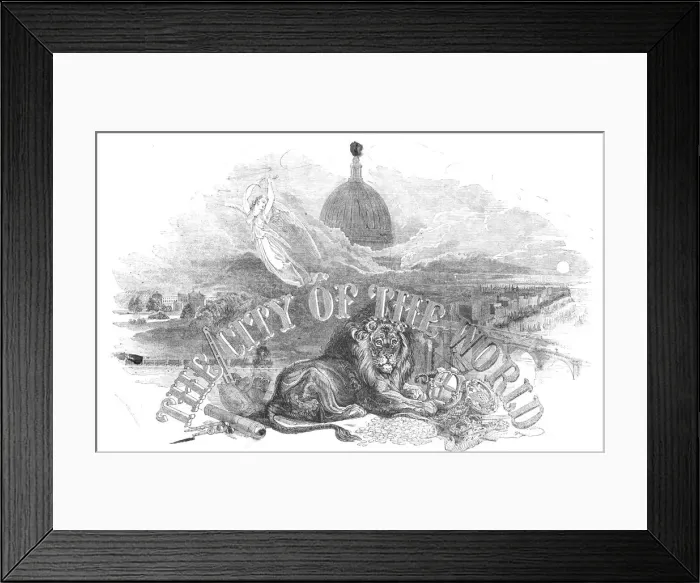 Framed Print : The City of the World!, 1844. Creator: Unknown