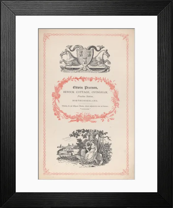 Framed Print : Trade Card for Edwin Pearson, 19th century. Creator: Anon Framed Print : Trade Card for Edwin Pearson, 19th century. Creator: Anon