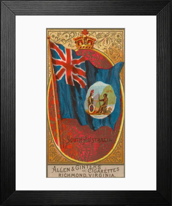 Framed Print : South Australia, from Flags of All Nations, Series 2 (N10) for Allen & Framed Print : South Australia, from Flags of All Nations, Series 2 (N10) for Allen &