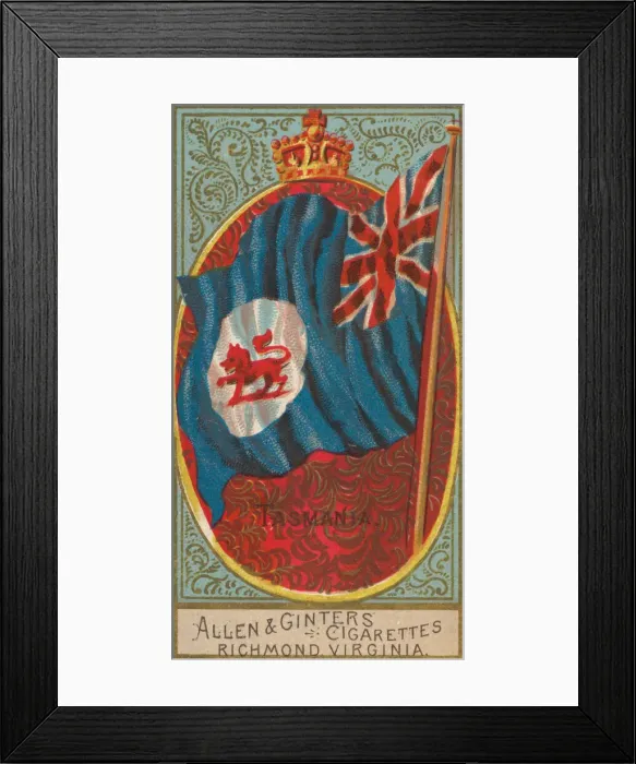 Framed Print : Tasmania, from Flags of All Nations, Series 2 (N10) for Allen & Framed Print : Tasmania, from Flags of All Nations, Series 2 (N10) for Allen &