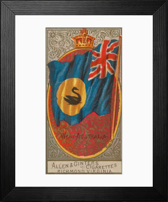 Framed Print : West Australia, from Flags of All Nations, Series 2 (N10) for Allen & Framed Print : West Australia, from Flags of All Nations, Series 2 (N10) for Allen &