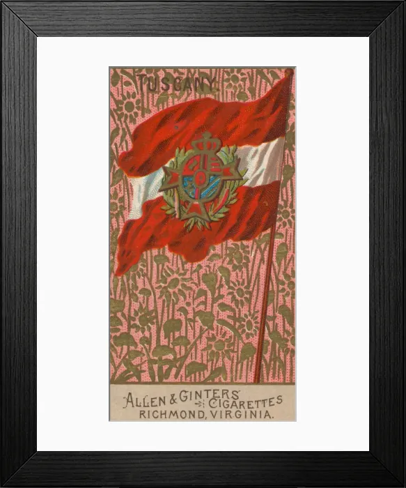 Framed Print : Tuscany, from Flags of All Nations, Series 2 (N10) for Allen & Framed Print : Tuscany, from Flags of All Nations, Series 2 (N10) for Allen &