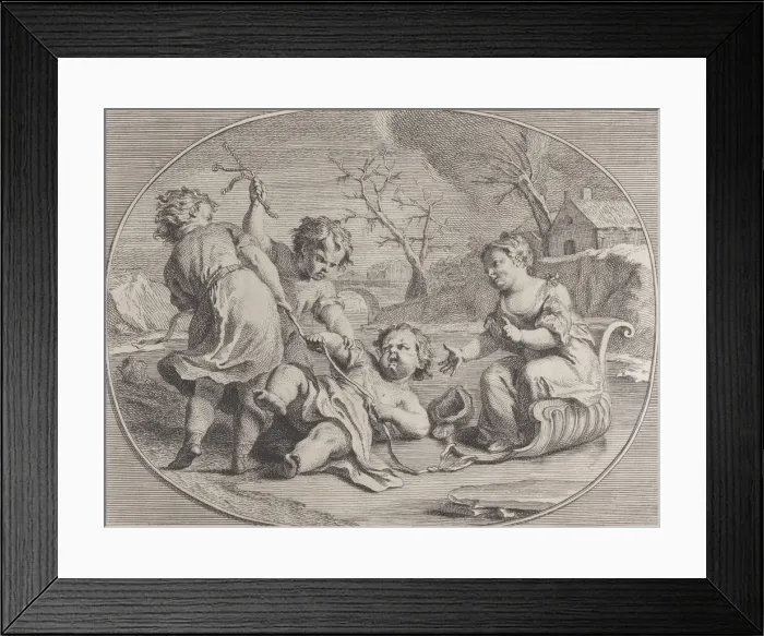 Framed Print : Winter (L Hyver), 1740-60. Creator: Antoine R. Tronchon Framed Print : Winter (L Hyver), 1740-60. Creator: Antoine R. Tronchon