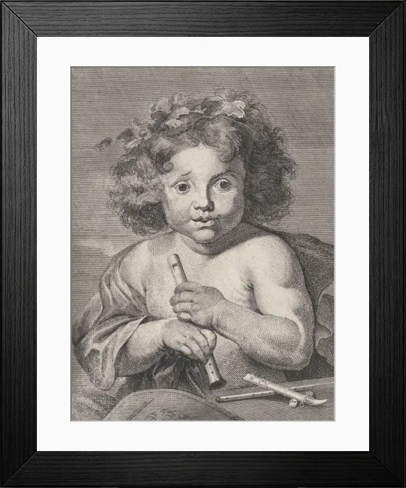 Framed Print : The Young Bacchus, holding a flute, 1728. Creator: Anton Joseph von Prenner Framed Print : The Young Bacchus, holding a flute, 1728. Creator: Anton Joseph von Prenner