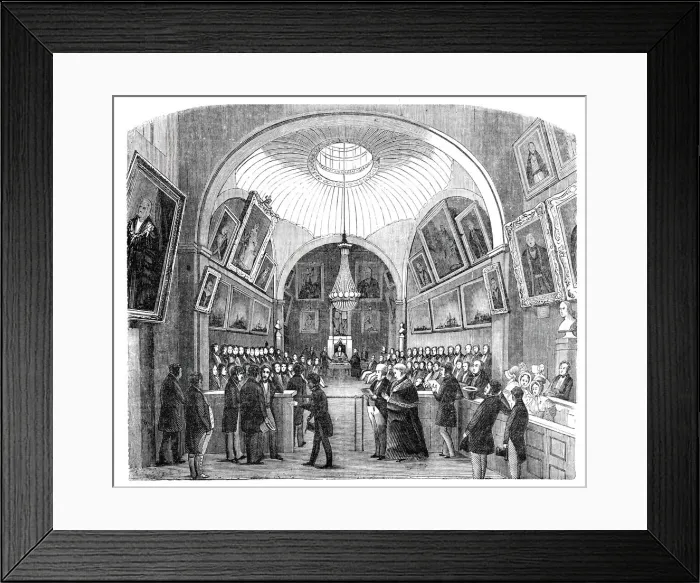 Framed Print : The Common Council Chamber at Guildhall, 1844. Creator: V. Arnold