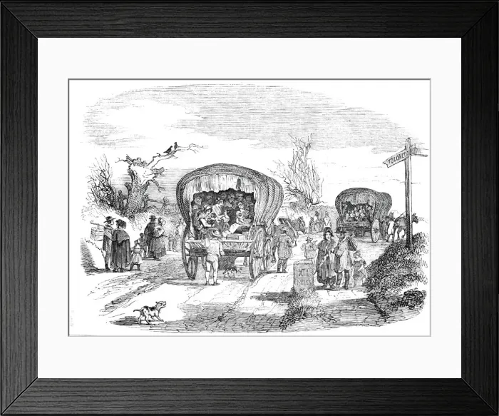 Framed Print : The Migrants Farewell, 1844. Creator: Unknown Framed Print : The Migrants Farewell, 1844. Creator: Unknown