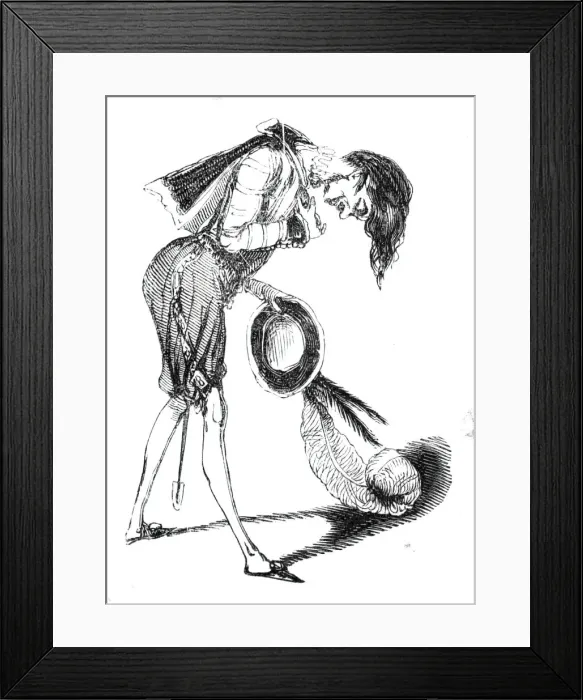 Framed Print : Twelfth Night characters - Lord Bowatall, 1844. Creator: Unknown Framed Print : Twelfth Night characters - Lord Bowatall, 1844. Creator: Unknown