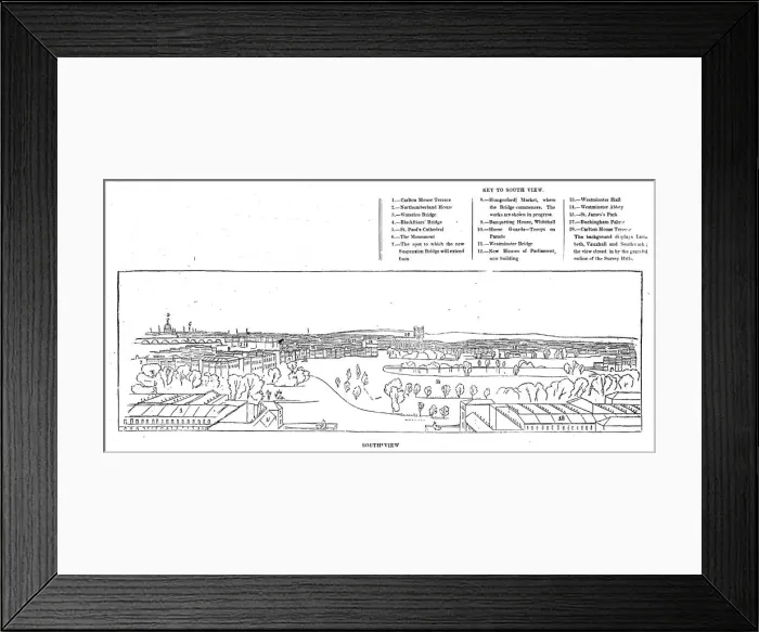 Framed Print : Colosseum print - south view, 1844. Creator: Ebenezer Landells Framed Print : Colosseum print - south view, 1844. Creator: Ebenezer Landells