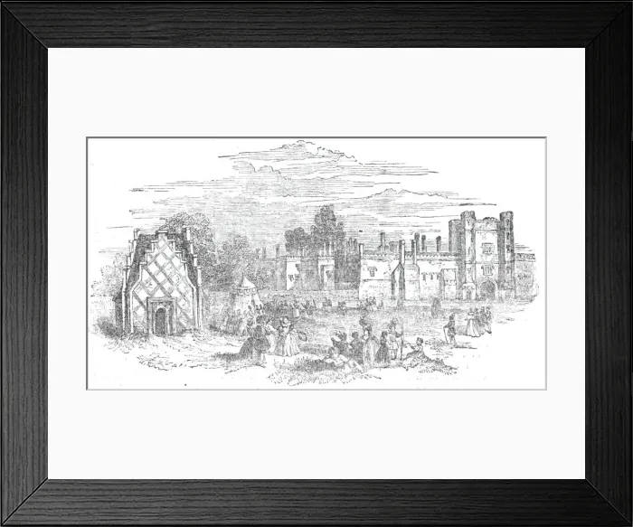 Framed Print : St. Jamess Palace, from a painting by Hollar, 1844. Creator: Unknown
