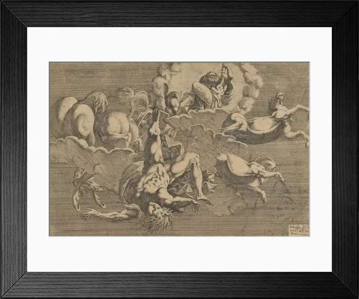 Framed Print : The Fall of Phaeton, 1545. Creator: Antonio Fantuzzi Framed Print : The Fall of Phaeton, 1545. Creator: Antonio Fantuzzi