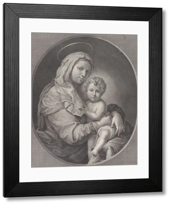 Framed Print : Virgin and Child, ca. 1750-74. Creators: Antonio Baratta, Lorenzo Lorenzi Framed Print : Virgin and Child, ca. 1750-74. Creators: Antonio Baratta, Lorenzo Lorenzi
