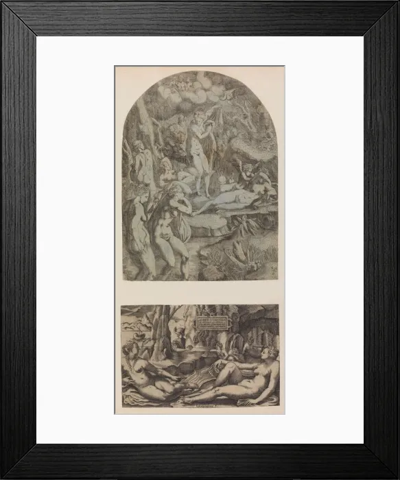Framed Print : Venus and Nymphs Bathing, 1543. Creator: Antonio Fantuzzi