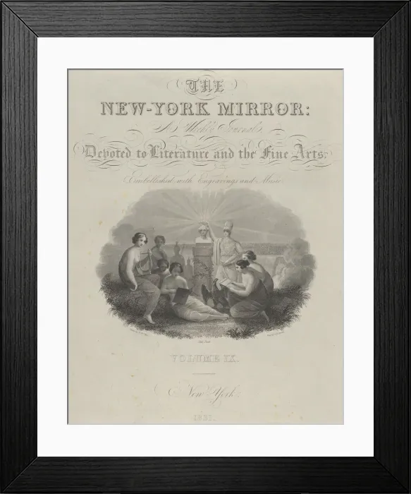Framed Print : Title Page: The New York Mirror, A Weekly Journal, Devoted to Literature Framed Print : Title Page: The New York Mirror, A Weekly Journal, Devoted to Literature