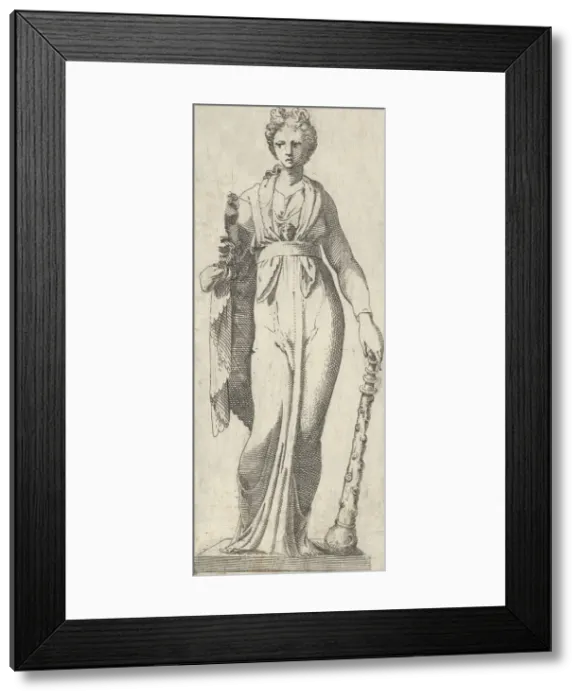 Framed Print : Melpomene, from the Mattei sarcophagus, Rome, 1540-45. Creator: Antonio Fantuzzi Framed Print : Melpomene, from the Mattei sarcophagus, Rome, 1540-45. Creator: Antonio Fantuzzi
