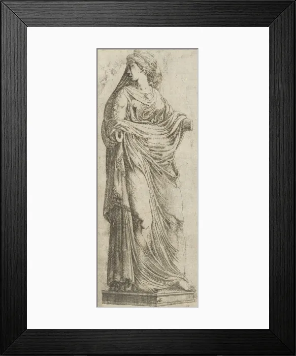 Framed Print : Woman Turned to the Right, 1540-45. Creator: Antonio Fantuzzi Framed Print : Woman Turned to the Right, 1540-45. Creator: Antonio Fantuzzi