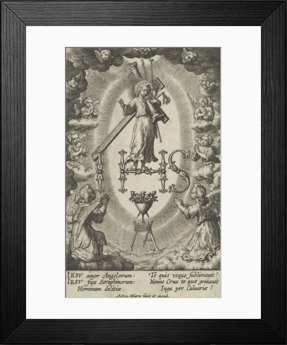 Framed Print : Sacred Monogram. Creator: Antonius Wierix Framed Print : Sacred Monogram. Creator: Antonius Wierix
