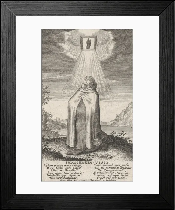 Framed Print : Imaginaria Visio (La vision de l imagination). n. d. Creator: Antonius Wierix Framed Print : Imaginaria Visio (La vision de l imagination). n. d. Creator: Antonius Wierix