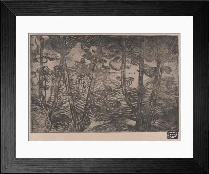 Framed Print : Trees at Night, ca. 1894. Creator: Armand Seguin Framed Print : Trees at Night, ca. 1894. Creator: Armand Seguin