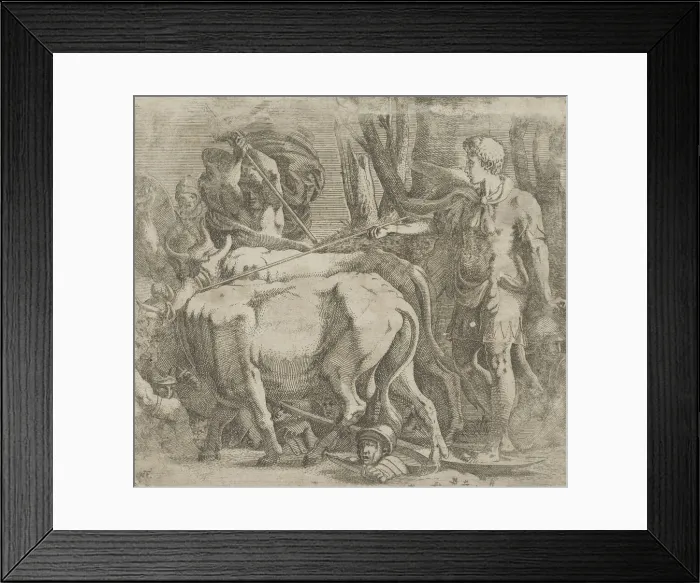Framed Print : Cadmus Tilling the Field Where He Sowed the Dragons Teeth, 1540-45 Framed Print : Cadmus Tilling the Field Where He Sowed the Dragons Teeth, 1540-45