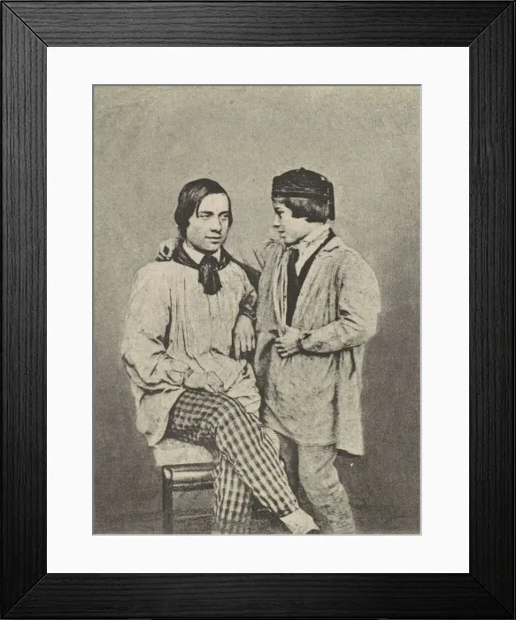 Framed Print : [Man and Boy], ca. 1841. Creator: Hippolyte Fizeau