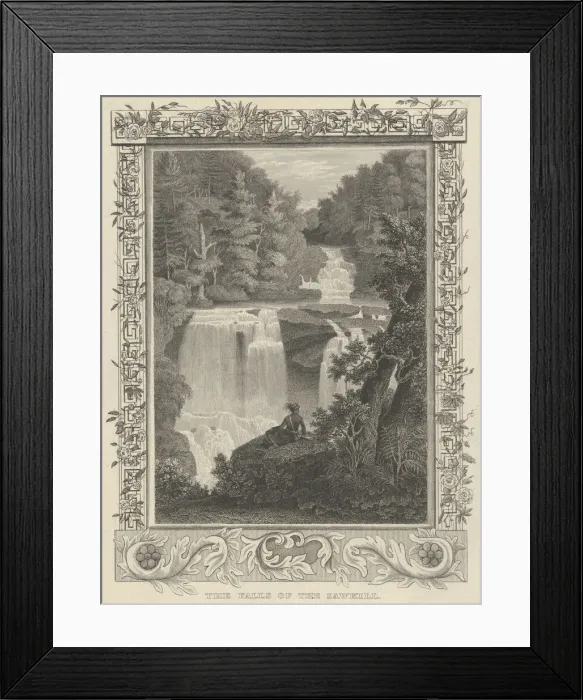 Framed Print : The Falls of the Sawkill, 1830. Creator: Asher Brown Durand