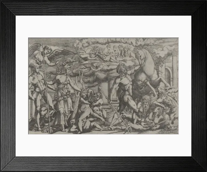 Framed Print : Contest Between Neptune and Athena, 1540-45. Creator: Antonio Fantuzzi Framed Print : Contest Between Neptune and Athena, 1540-45. Creator: Antonio Fantuzzi