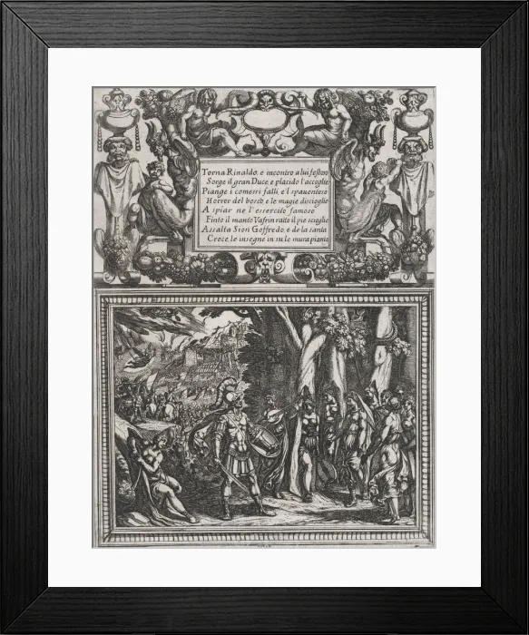 Framed Print : Plate 18: Illustration to Canto XVIII, from Torquato Tassos Gerusalemme liberat... ca Framed Print : Plate 18: Illustration to Canto XVIII, from Torquato Tassos Gerusalemme liberat... ca