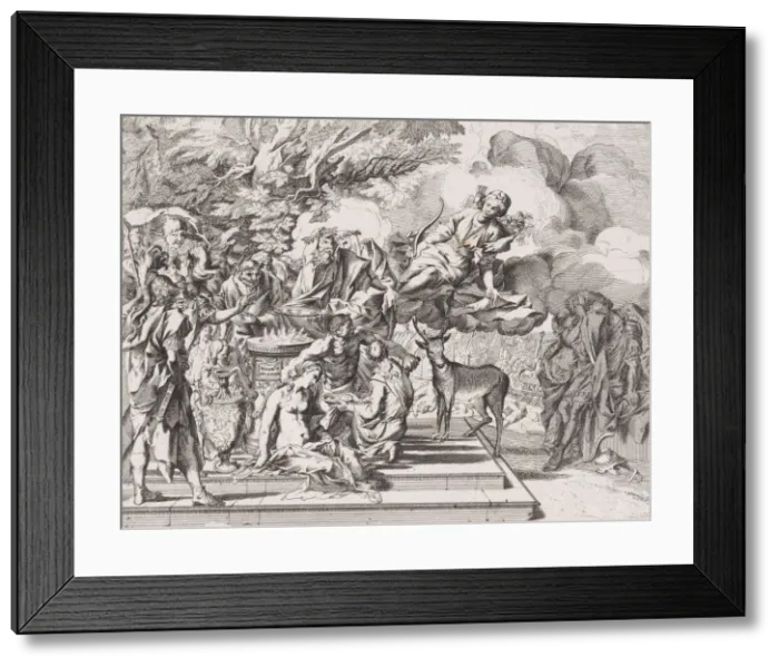 Framed Print : The sacrifice of Iphigenia, 1650-1700. Creator: Attributed to Arnold van Westerhout