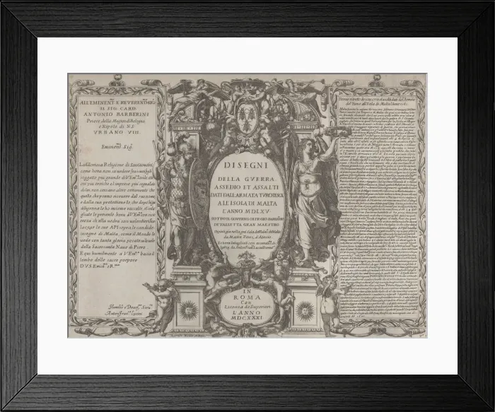 Framed Print : Frontispiece for Drawings of the war, siege, and assault of the Turkish army on Framed Print : Frontispiece for Drawings of the war, siege, and assault of the Turkish army on