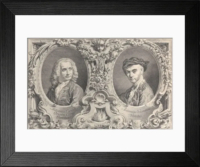 Framed Print : Portraits of Canaletto and Visentini, 1735. 1735. Creator: Antonio Visentini Framed Print : Portraits of Canaletto and Visentini, 1735. 1735. Creator: Antonio Visentini