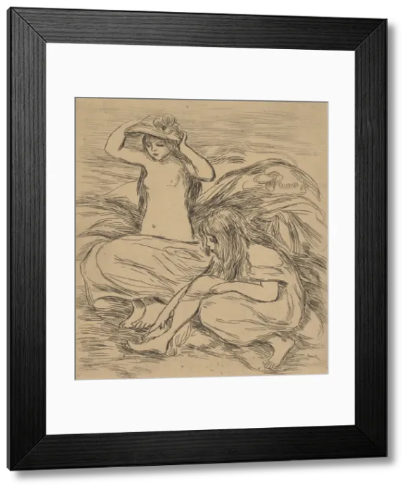 Framed Print : Two Bathers (Les Deux Baigneuses), 1895. Creator: Pierre-Auguste Renoir Framed Print : Two Bathers (Les Deux Baigneuses), 1895. Creator: Pierre-Auguste Renoir