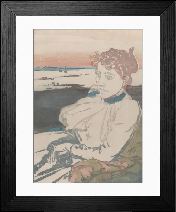 Framed Print : Convalescent, Mme Lepere, 1892. Creator: Auguste Lepere Framed Print : Convalescent, Mme Lepere, 1892. Creator: Auguste Lepere