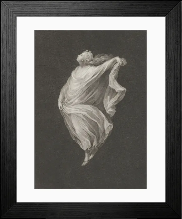 Framed Print : A bacchante seen in profile facing left, with outstretched left arm holding h... ca Framed Print : A bacchante seen in profile facing left, with outstretched left arm holding h... ca