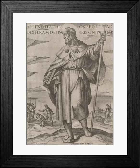 Framed Print : St. James Major, late 16th century. late 16th century. Creator: Antonio Tempesta Framed Print : St. James Major, late 16th century. late 16th century. Creator: Antonio Tempesta