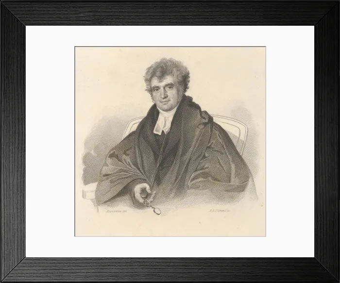 Framed Print : Rev. William Jay, 1823. Creator: Asher Brown Durand Framed Print : Rev. William Jay, 1823. Creator: Asher Brown Durand