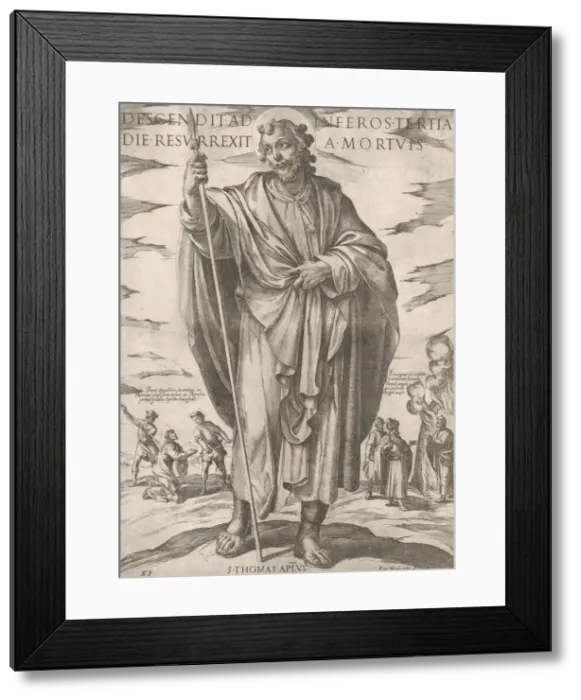 Framed Print : St. Thomas, from Christ, Mary and the Apostles, late 16th century Framed Print : St. Thomas, from Christ, Mary and the Apostles, late 16th century