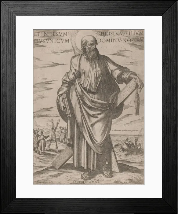 Framed Print : St. Andrew, from Christ, Mary and the Apostles, ca. 1590-ca. 1610 Framed Print : St. Andrew, from Christ, Mary and the Apostles, ca. 1590-ca. 1610