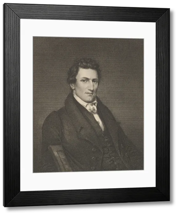 Framed Print : Rev. William Patton, before 1837. Creator: Asher Brown Durand Framed Print : Rev. William Patton, before 1837. Creator: Asher Brown Durand