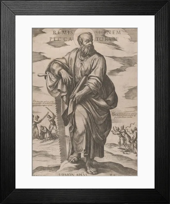 Framed Print : St. Simon, from Christ, Mary, and the Apostles, ca. 1590-ca. 1610 Framed Print : St. Simon, from Christ, Mary, and the Apostles, ca. 1590-ca. 1610