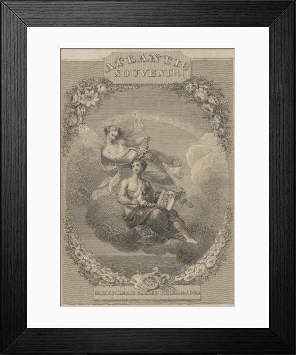 Framed Print : Atlantic Souvenir (title page), 1829. Creator: Asher Brown Durand Framed Print : Atlantic Souvenir (title page), 1829. Creator: Asher Brown Durand