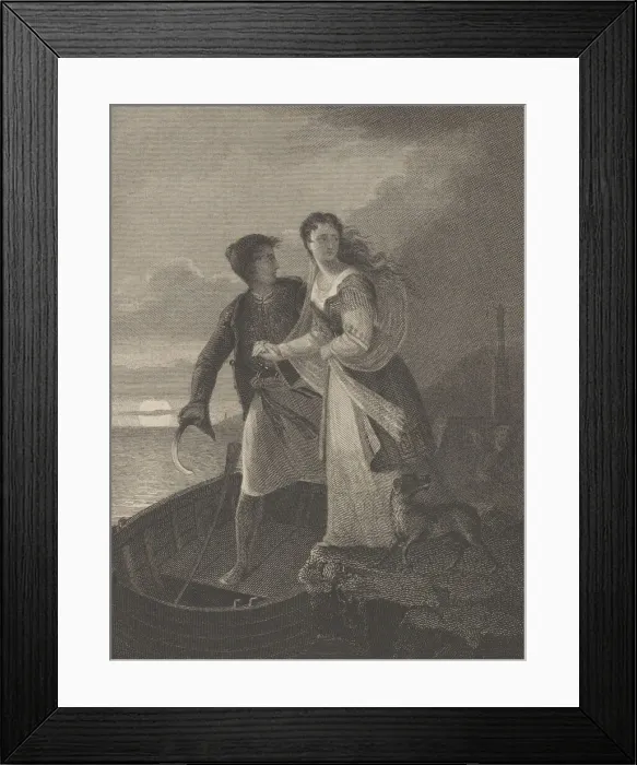 Framed Print : Greek Lovers, 1825. Creator: Asher Brown Durand Framed Print : Greek Lovers, 1825. Creator: Asher Brown Durand