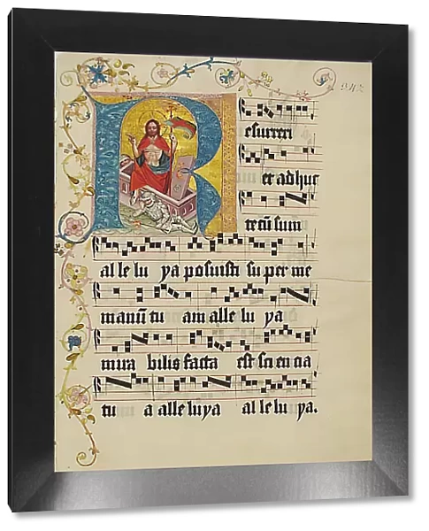 Manuscript Leaf with Initial R, from a Gradual, German, second quarter 15th century
