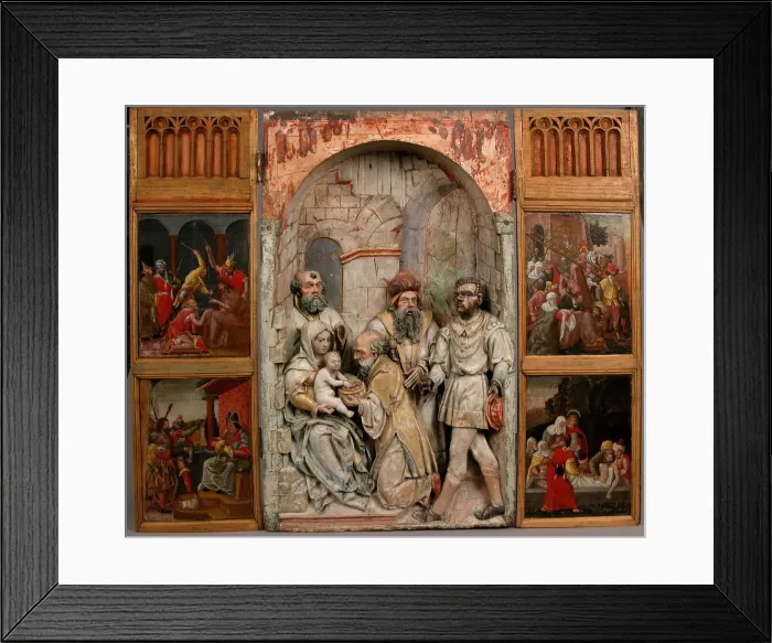 Framed Print : Adoration of the Magi Triptych Panel, German, 16th century. Creator: Unknown Framed Print : Adoration of the Magi Triptych Panel, German, 16th century. Creator: Unknown