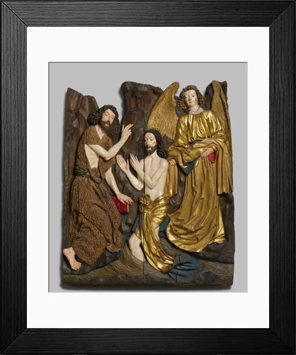 Framed Print : Baptism of Christ, German, ca. 1480-1490. Creator: Unknown Framed Print : Baptism of Christ, German, ca. 1480-1490. Creator: Unknown
